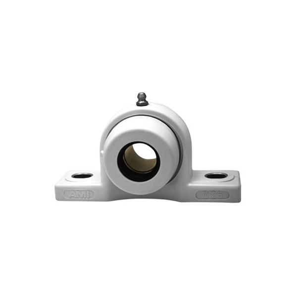 SINGLE ROW BALL BEARING - 7/8 IN. ZINC WIDE SET SCREW BLACK PILLOW BLOCK 2 OPN COV
